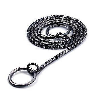 Heavy Duty Dog Choke Collar, 316L Stainless Steel 18K Gold Plated P Chain Slip Snake Training Collar for Small Medium Large Dogs