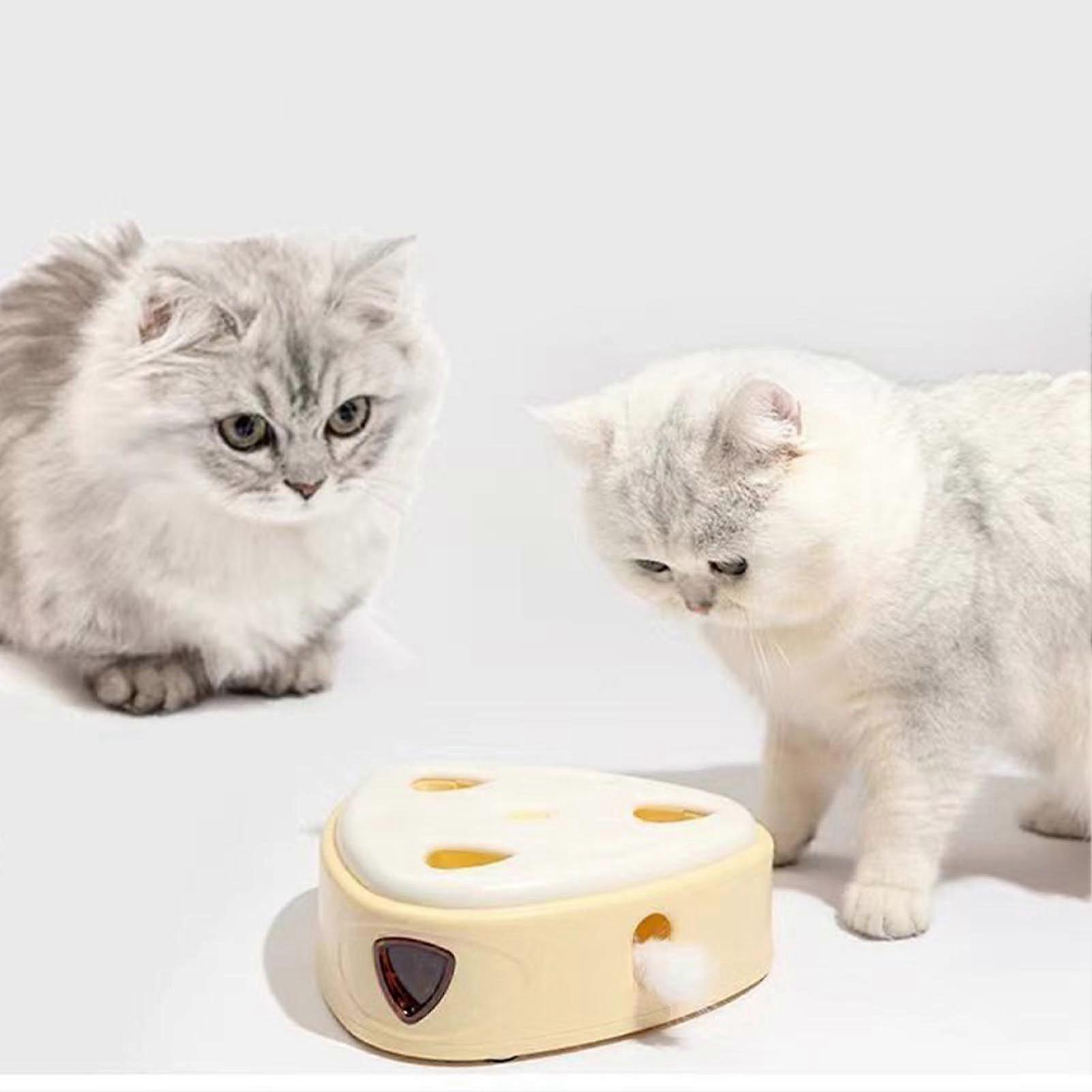 Interactive Electric Cat Teasing Toy Auto On Off Triangular Automatic Sensing Toy Cat Teaser Machine
