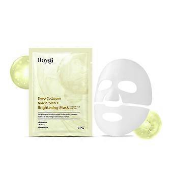 Hoygi Niacine Vitamine C Whitening Masker (in tas) Hydraterend gezichtsmasker tegen rimpels, herstellend masker voor een stralende huid