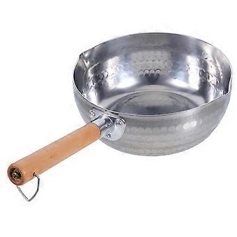 Japanese Aluminium Pan for Cooking 2Pcs Flat Bottom Pans with V-Shaped Spouts