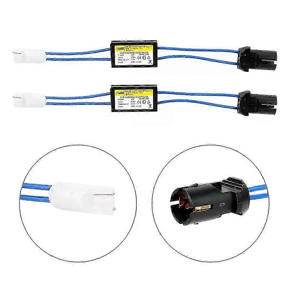 Warning Canceller Decoder Car LED Decoder Car Lights NO Error Canbus Cable OCB Load Resistor 2Pcs T10 12V