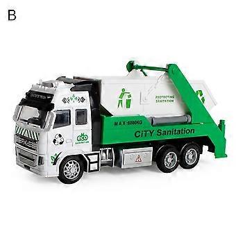 Kids Toy Car Pull Back Alloy Vehicle Model Engineering Garbage Sanitation Truck KAESI