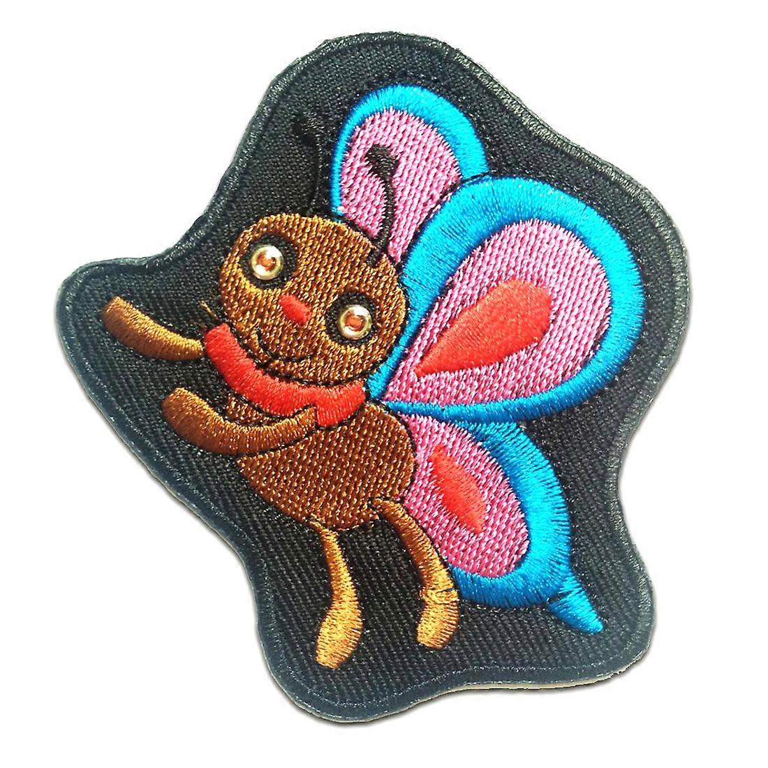 Patch / Iron-on patch - Butterfly Animal - brown - 7.9 x 7.2 cm - patch patches