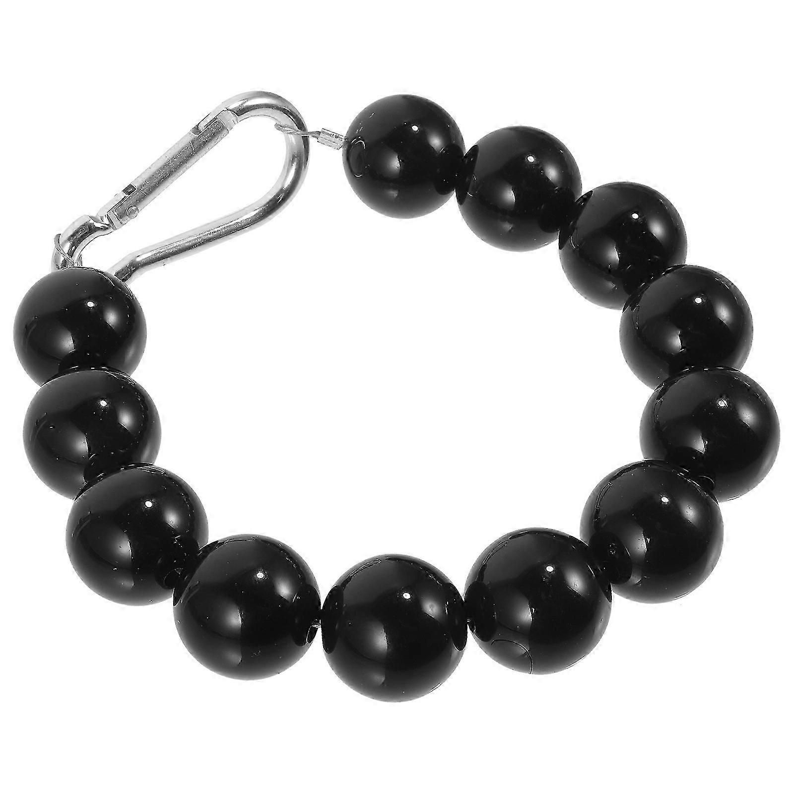 Flagpole Retainer Ring | Acrylic Black | Fastening Beaded Pole Tool