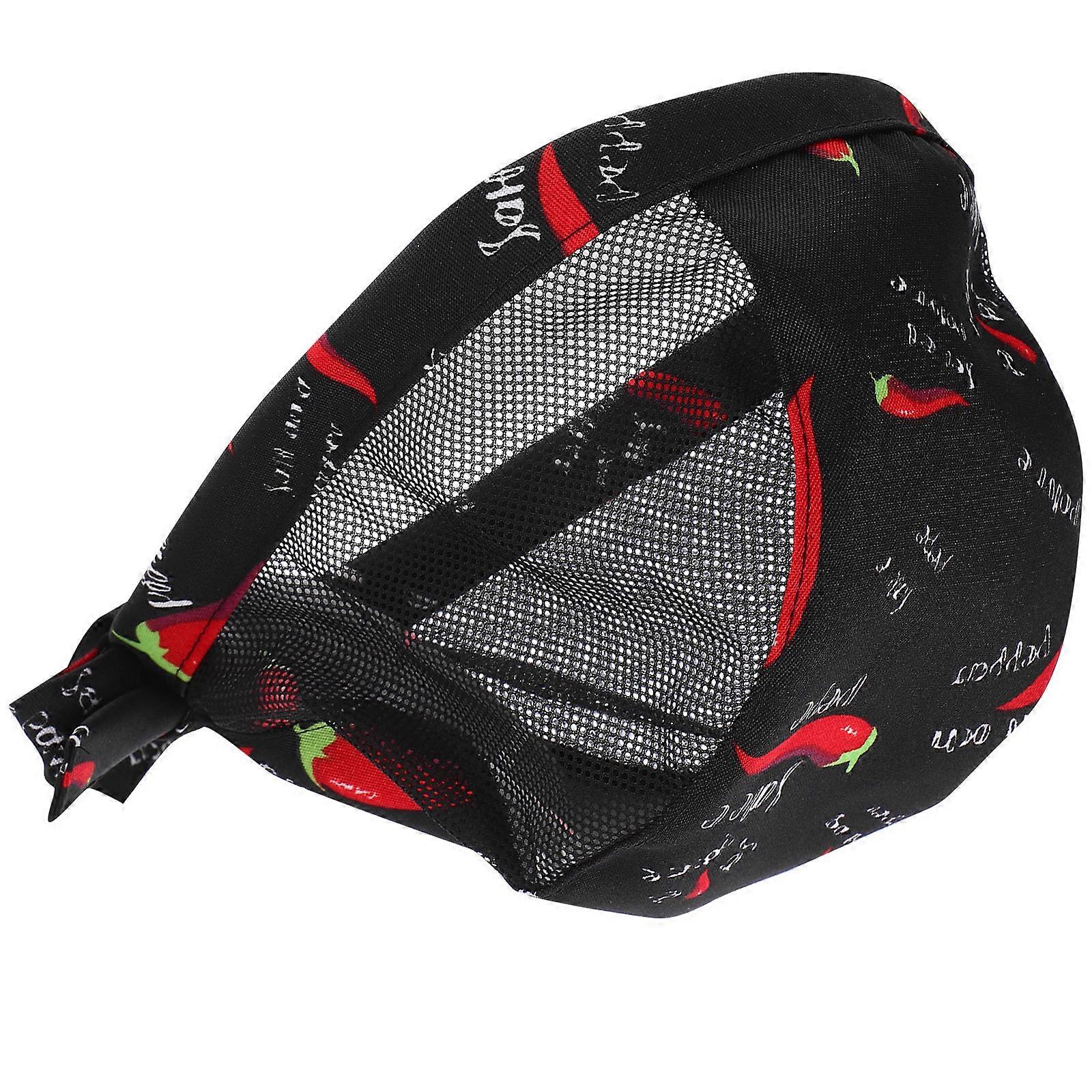 1PC Adjustable Breathable Restaurant Waiter Kitchen Chef Hat Creative Pirate Hat Working Comfortable Cooking (Chilli Pattern)