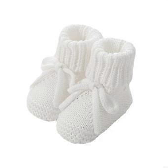 1 pair Breathable Baby Girls Walking Stylish Bowknot Cotton Knitted First Walkers Safety Treaded Pattern Footwear