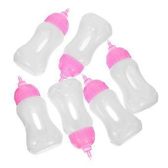 6 stks baby pop flessen mini lege melk fles speelgoed baby douche poppenhuis benodigdheden