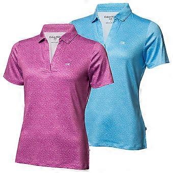 Calvin Klein Damen Crackle Stretch Feuchtigkeitsableitendes Golf Poloshirt