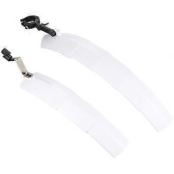 Telescopic Adjustable Mud Guard Bike Accessories for 1Set White