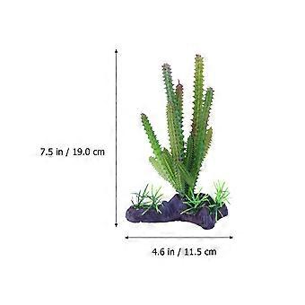 Plantes d'aquarium, plantes succulentes créatives pour la décoration, ornement en plastique vert