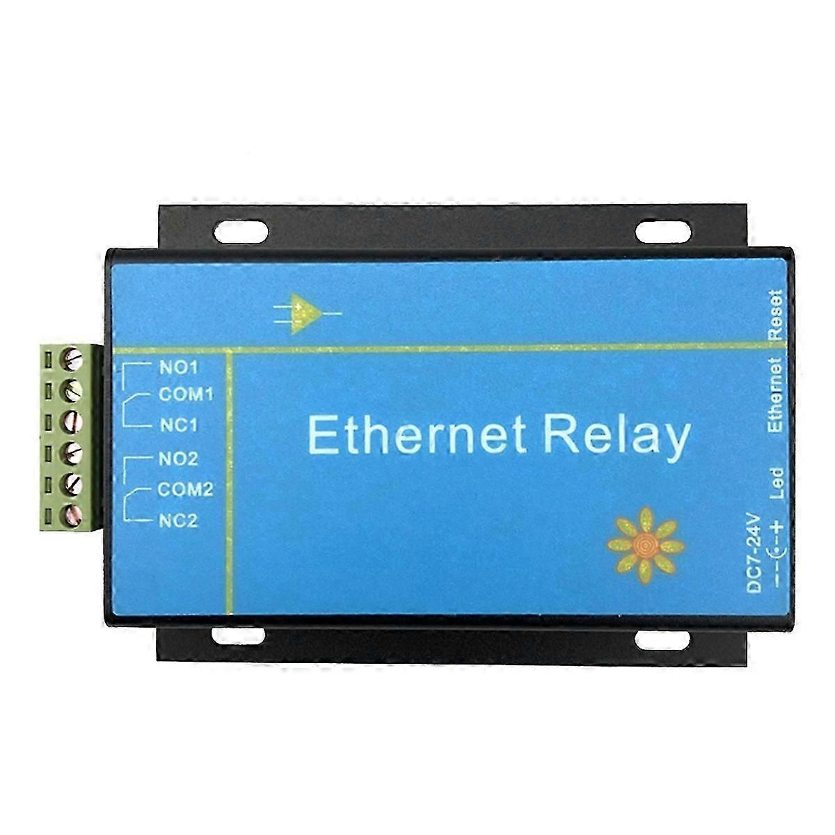 2 Way Ethernet Network Relay Module Ip Remote Access Controller Intelligent Smart Home Industrial Gr