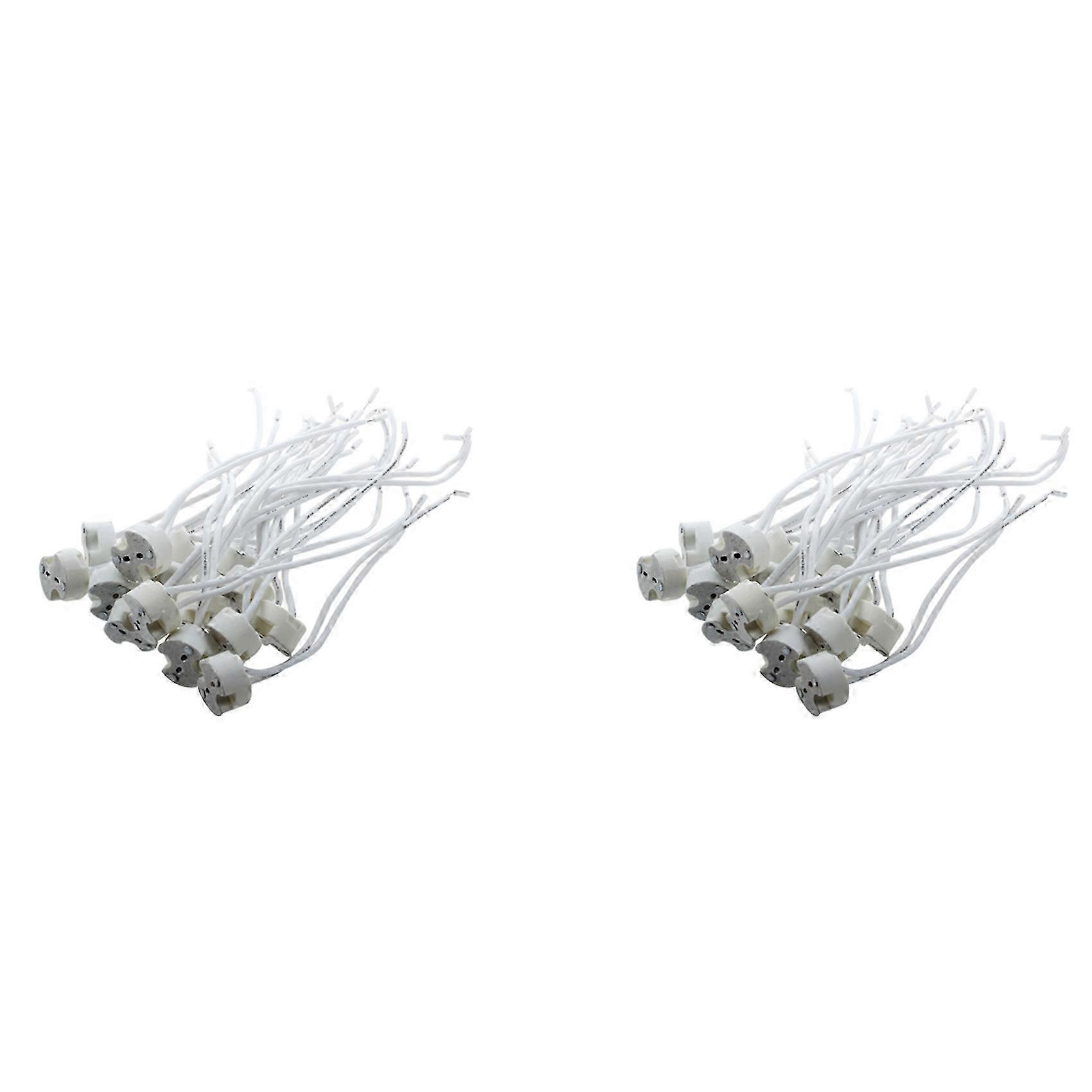 30 Pcs White MR16 GU5.3 Ceramic Base Socket LED Light Lamp Holder