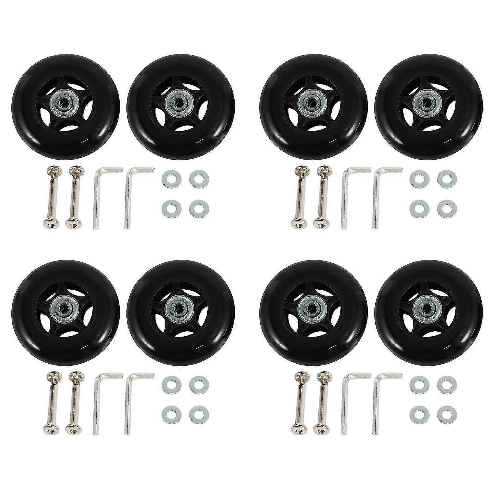 8 Set Luggage Suitcase Replacement Wheels OD 80mm