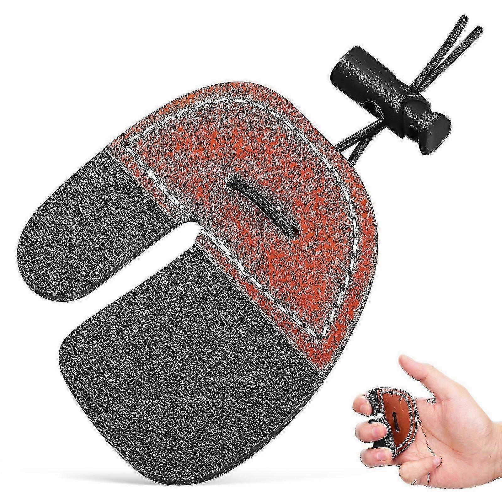 Archery Finger Guard | Archery Arrow Accessory | Leather & ABS Material