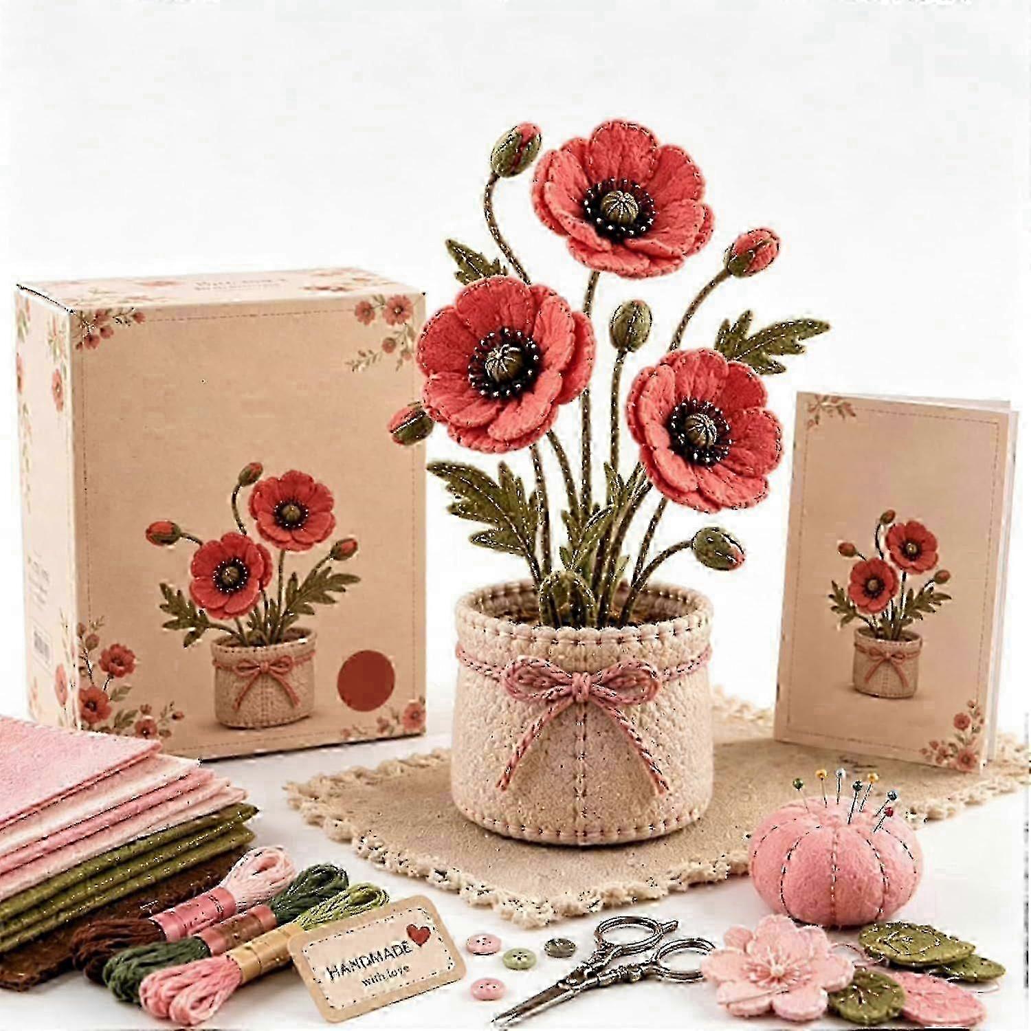 Beginner Felt Sewing Supply Pack Assorted Plant Tree DIY Patchwork Material No Box Or Instruction Included