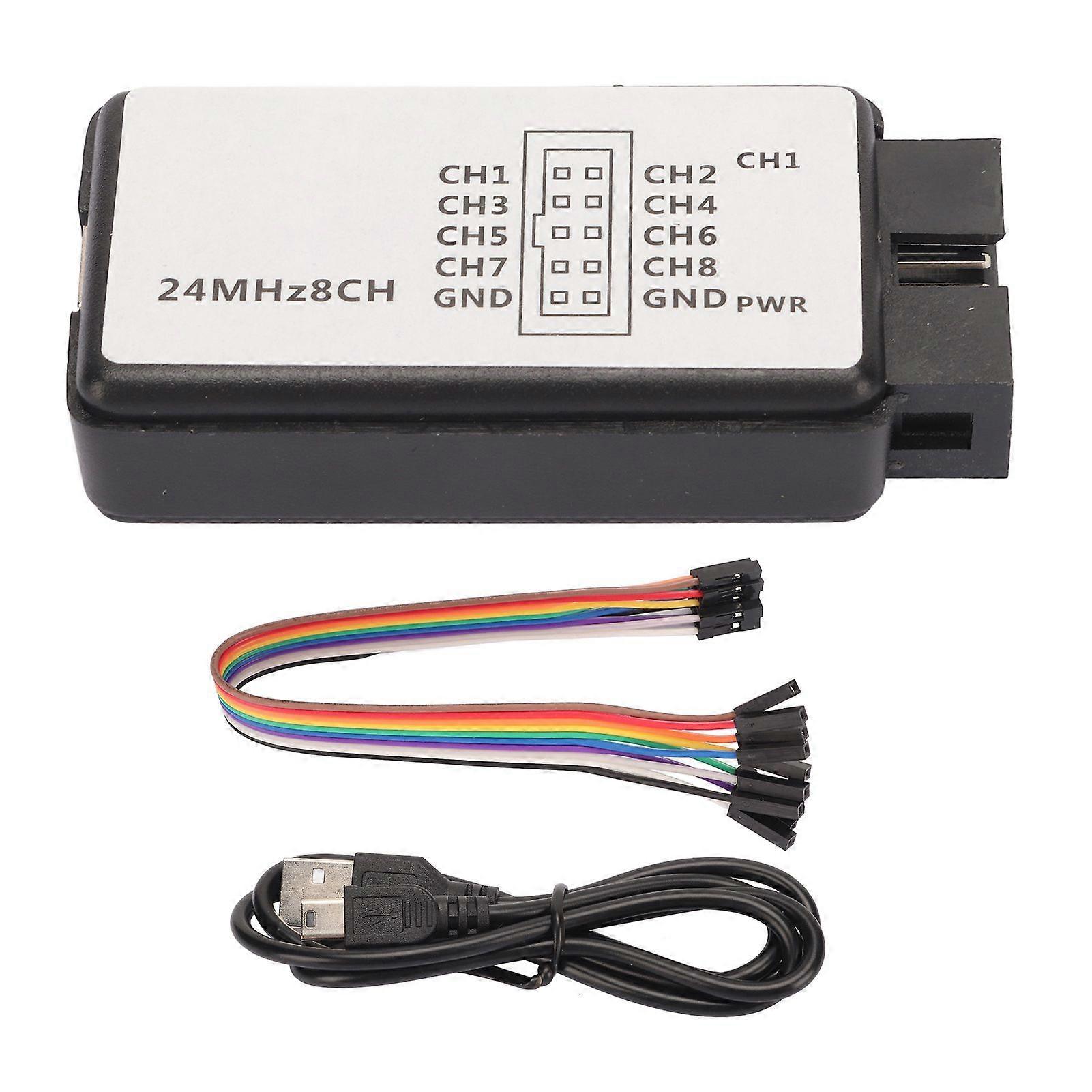 8 Channel USB Logic Analyzer Device with Buffering Support 24Mhz 8CH USB Logic Analyzer 5V