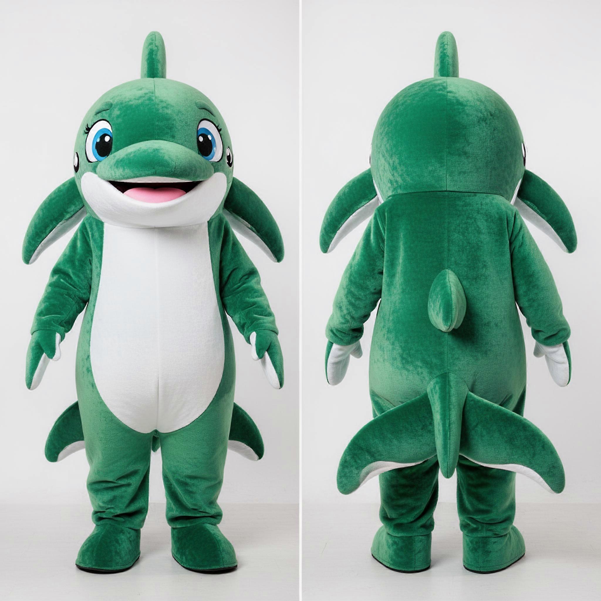 MASTICOT Emerald Green Broad Shouldered Killer Whale Mascot