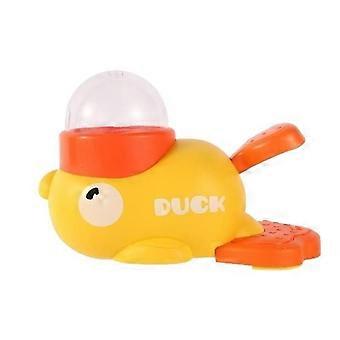 Pet Puzzle Training Toy Adorable Little Yellow Duck Pattern Food Transmitter Leaky Feeder for Cats Dogs Home Play