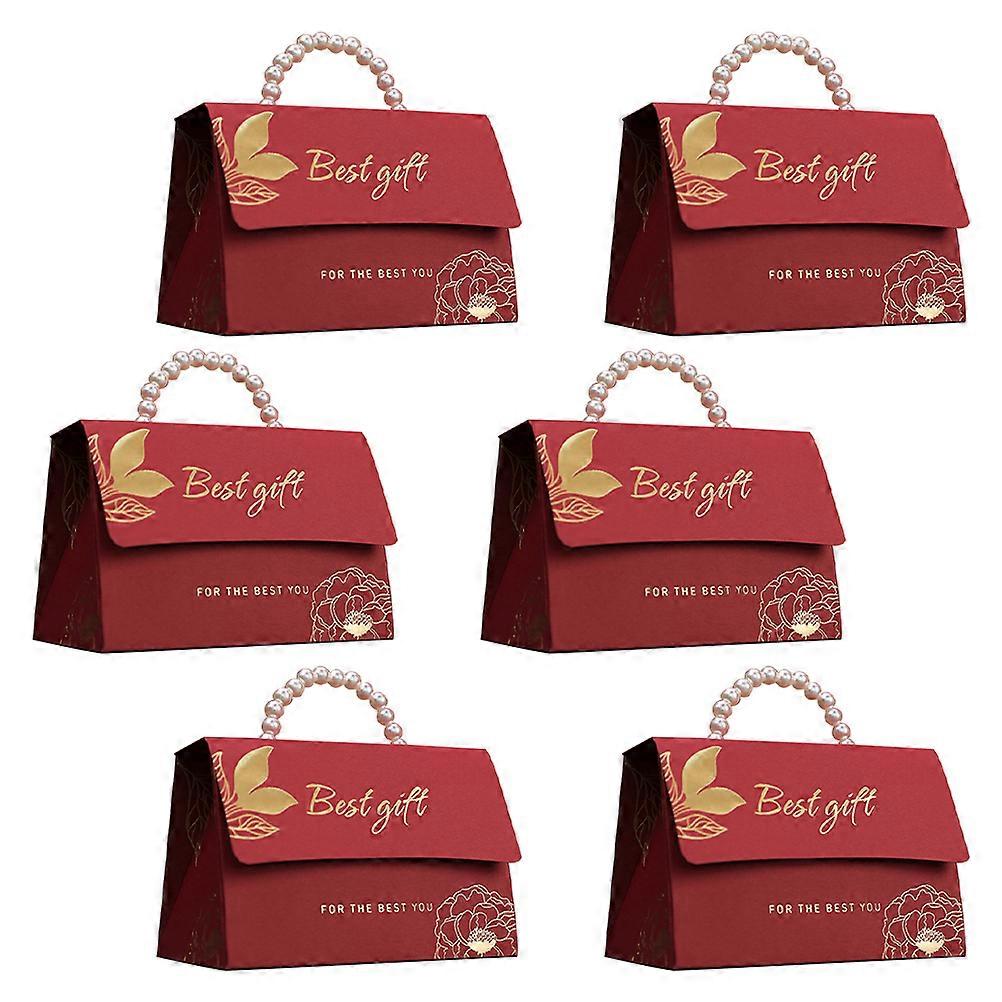 Wedding Candy Boxes Paper Storage Boxes for 6Pcs Wedding Gift Packaging