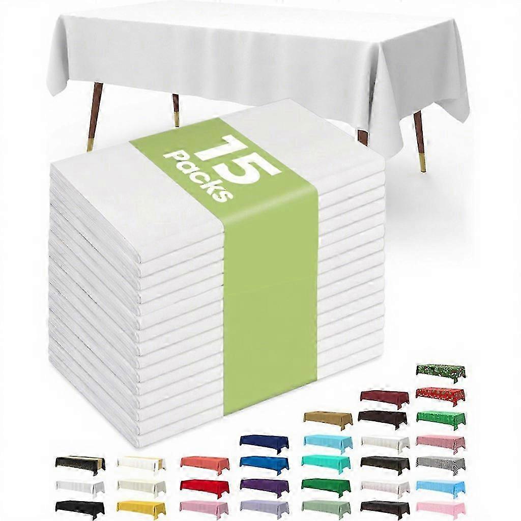 15pcs PEVA Rectangle Tablecloth 54x108in