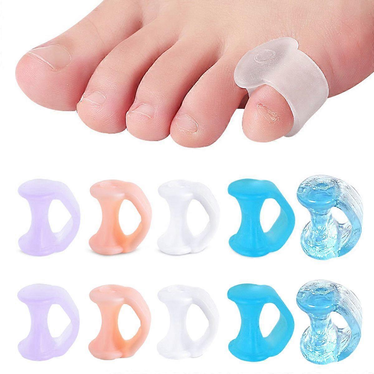 Ergonomic Gel Toe Separator Reusable Comfortable For Overlapping Toes