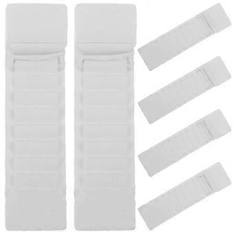 6Pcs Bra Strap Extender: Women 8 Hook Adjustable Bra Band Extension - Comfortable Elastic Back Extender for Swimsuits White