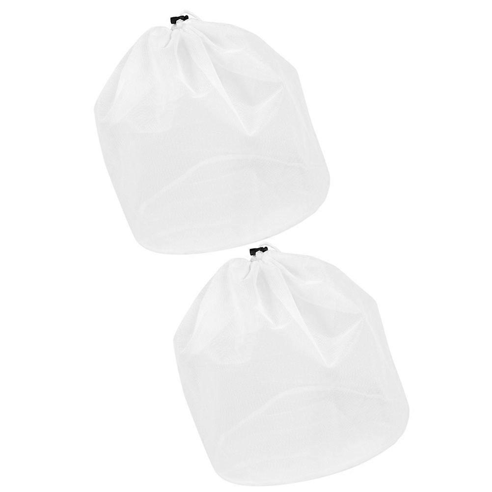 Mesh Laundry Bags for Clothes Washing Machine 8Pcs White Drawstring Style