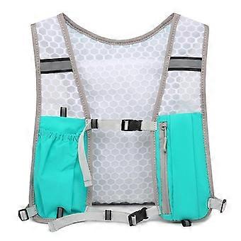 Running Hydration Vest Backpack For Hiking Cycling Marathon Lightweight Water Chest Pack With Phone Storage Pocket - Blue