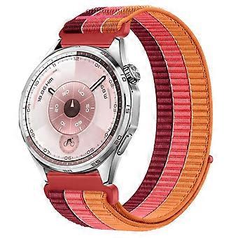 22 mm:n kolminkertaisella lenkillä varustettu kudottu nailoninen urheilukellonranneke, säädettävä tarranauhalla varustettu vaihtoranneke 22 mm:n älykellolle