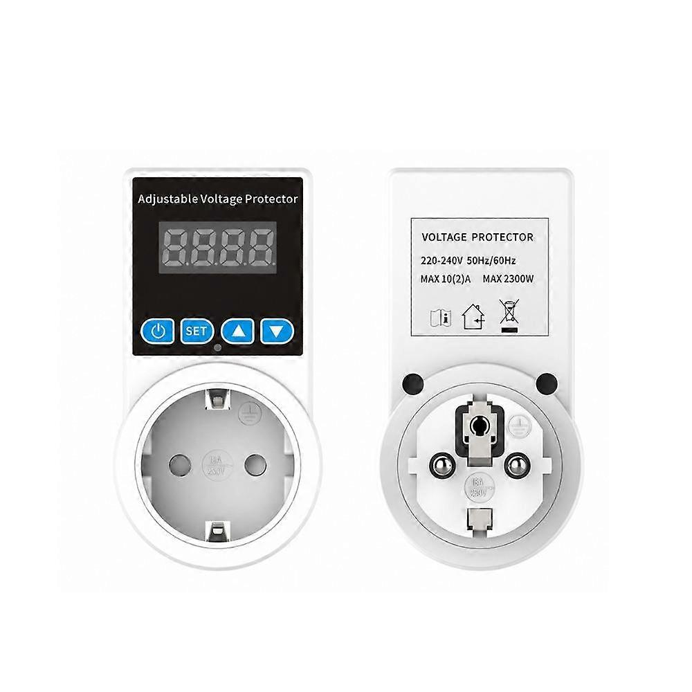 Adjustable Automatic Voltage Protector Socket EU/UK Plug Overvoltage Protection Power Surge Protector Voltage Correction