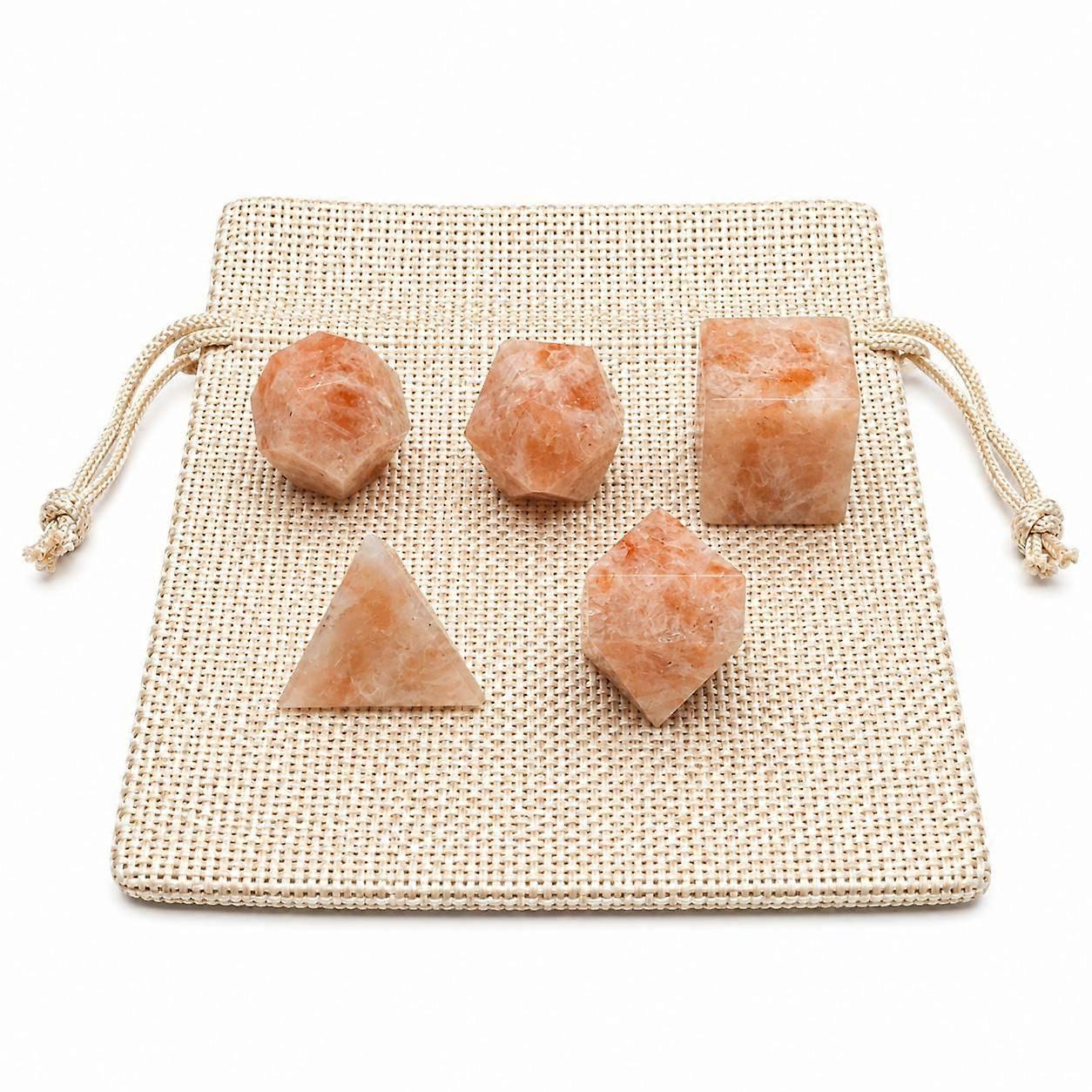 Sunstone Five Geometry Healing Stone
