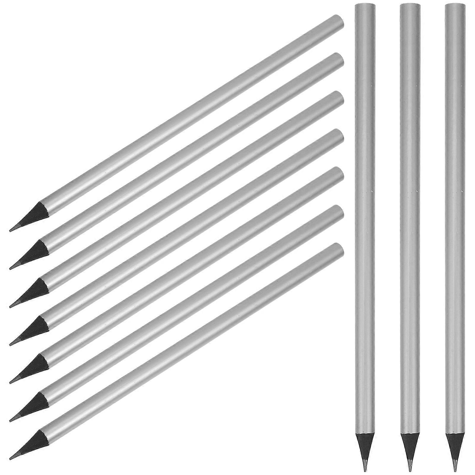 10Pcs Carpenter Pencil for Woodworking Multi-Use Function Silver