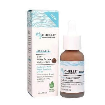 MyChelle Dermaceuticals Hydrate 3 In 1 Super Serum SPF 30 Medium Dark, 1 Oz