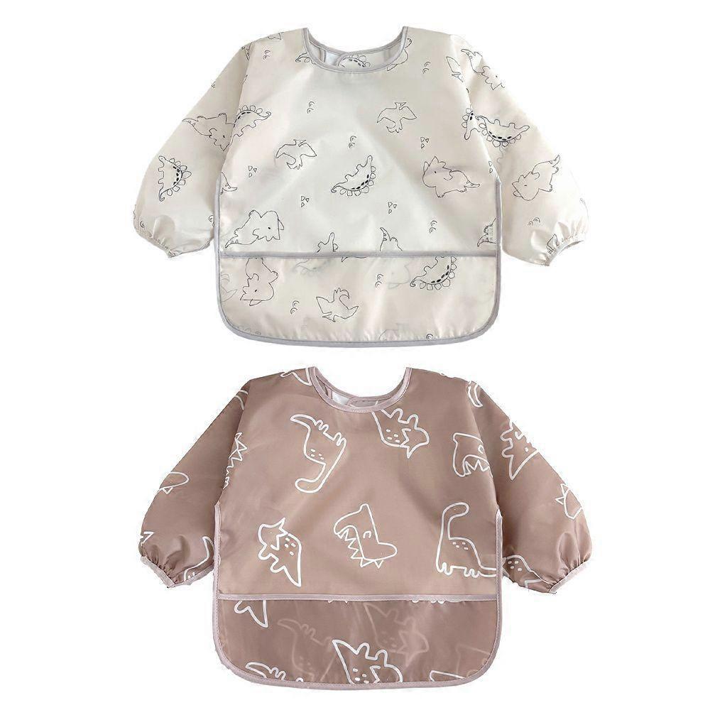 Baby Dinosaur Pattern Bib, Soft Adjustable Feeding Bib for Mealtime First Solids Introduction Multiple Designs