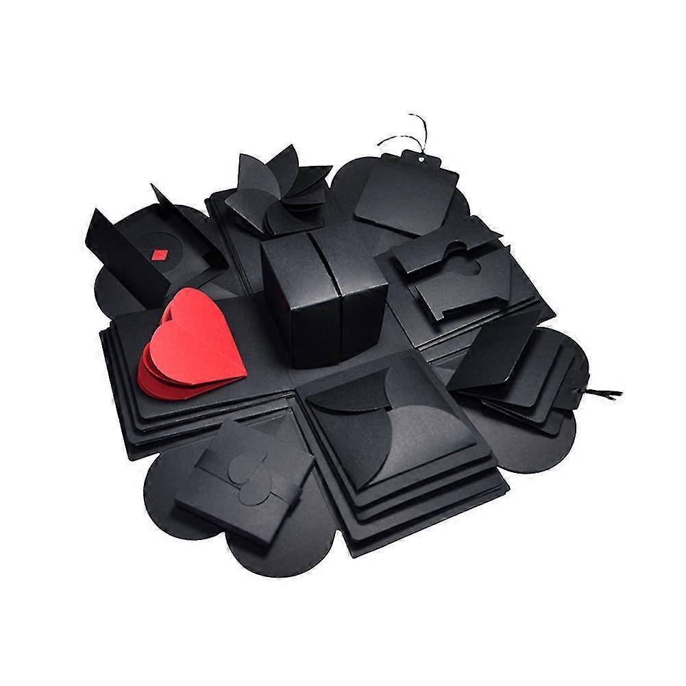 Unfoldable Black Gift Explosion Box
