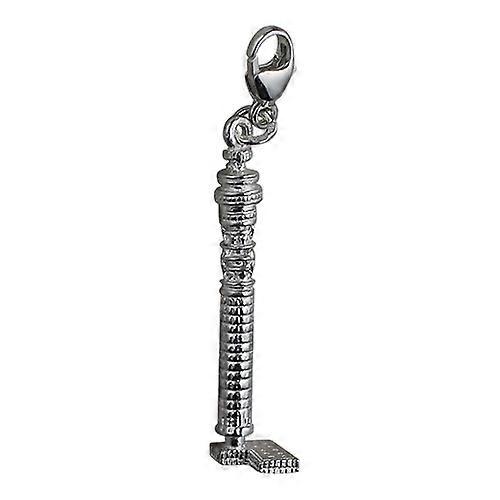Silver 7x29mm solid GPO Tower Charm on a lobster trigger