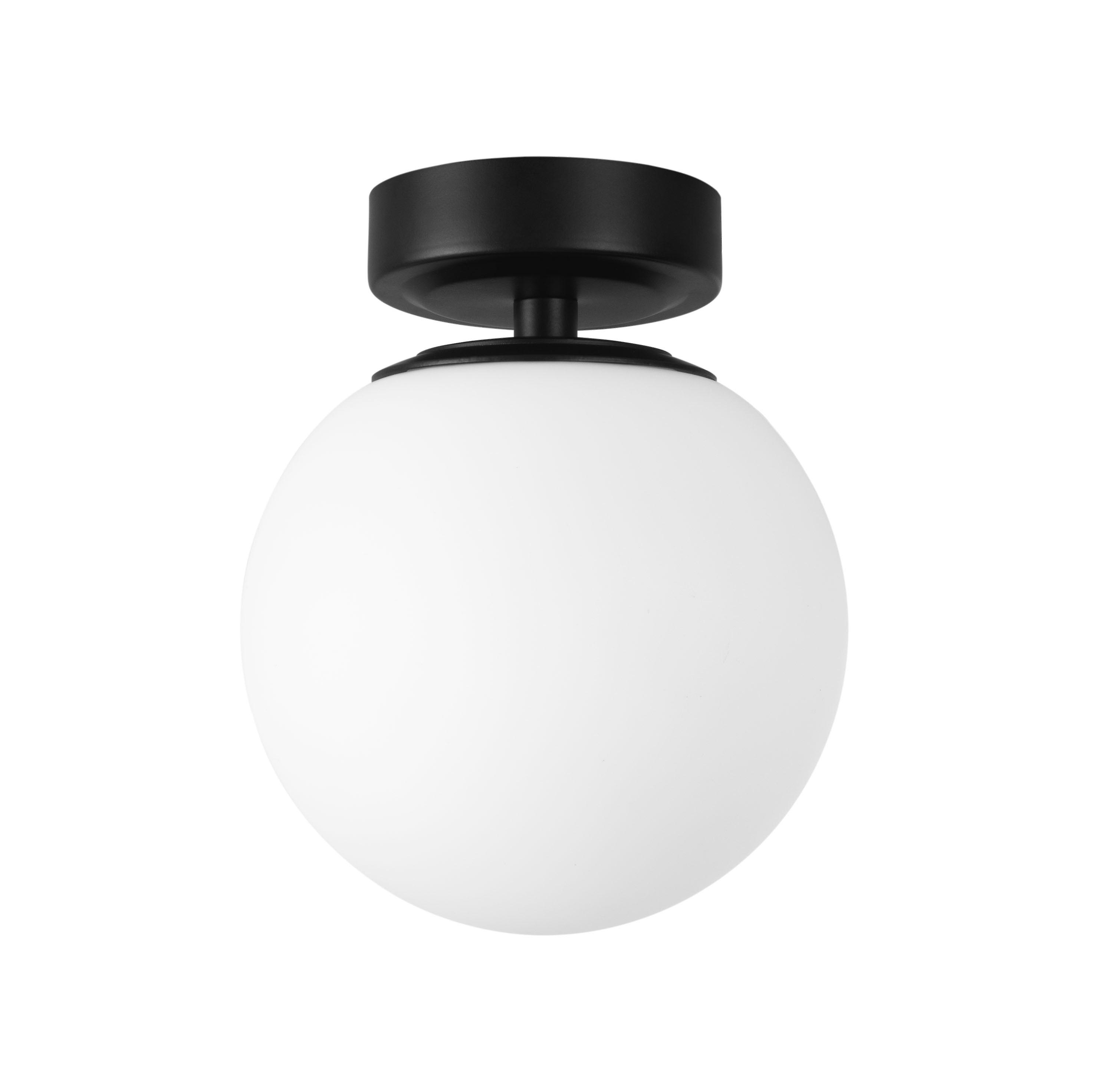 Forlight Giro 2 Globe Ceiling Light Black, Opal, IP44