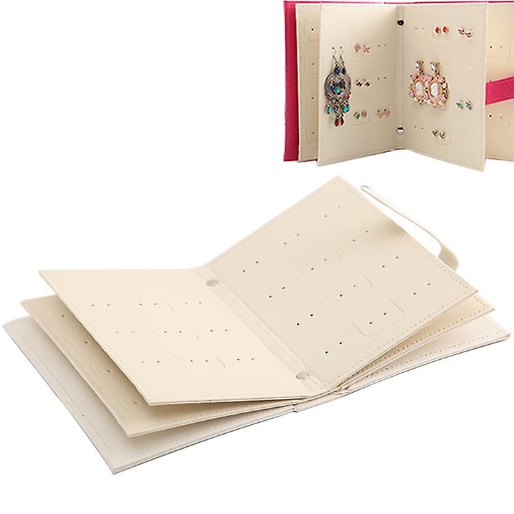 Book Shape Portable Ear Stud Earrings Display Rack