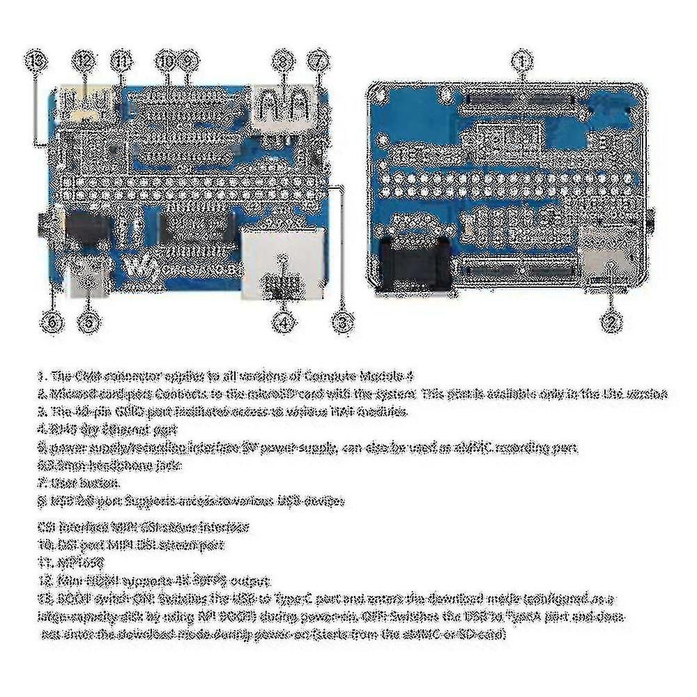 For Cm4-nano-b Expansion Board For Compute Module 4 Lite/emmc Expansion Board
