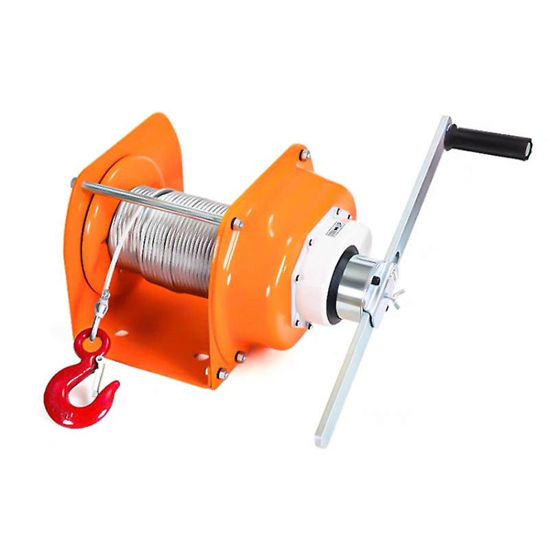 Heavy-duty Hand Winch 1 Ton Two-way Self-locking Manual Winch Crane Adjustable Handle With Wire Rope