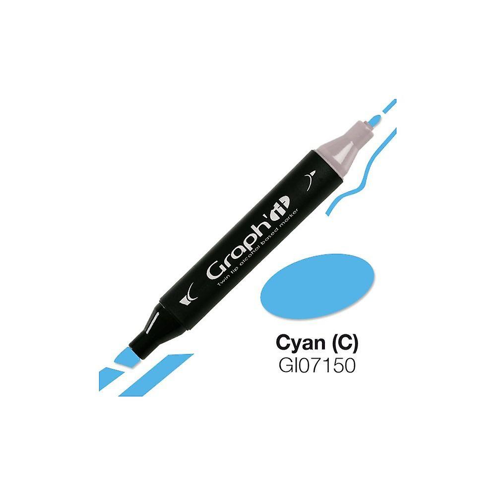 Graph'It Double Tip Marker - Cyan
