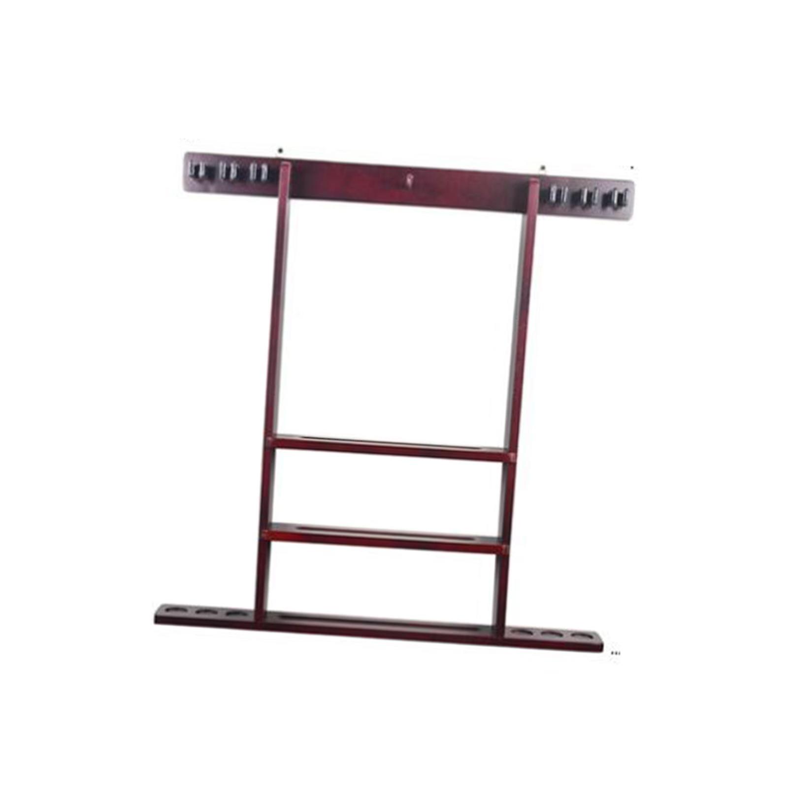 Porte-queue de billard Organisateur de tige mural Billard Pool Cue Rack Contient 6 queues Noir