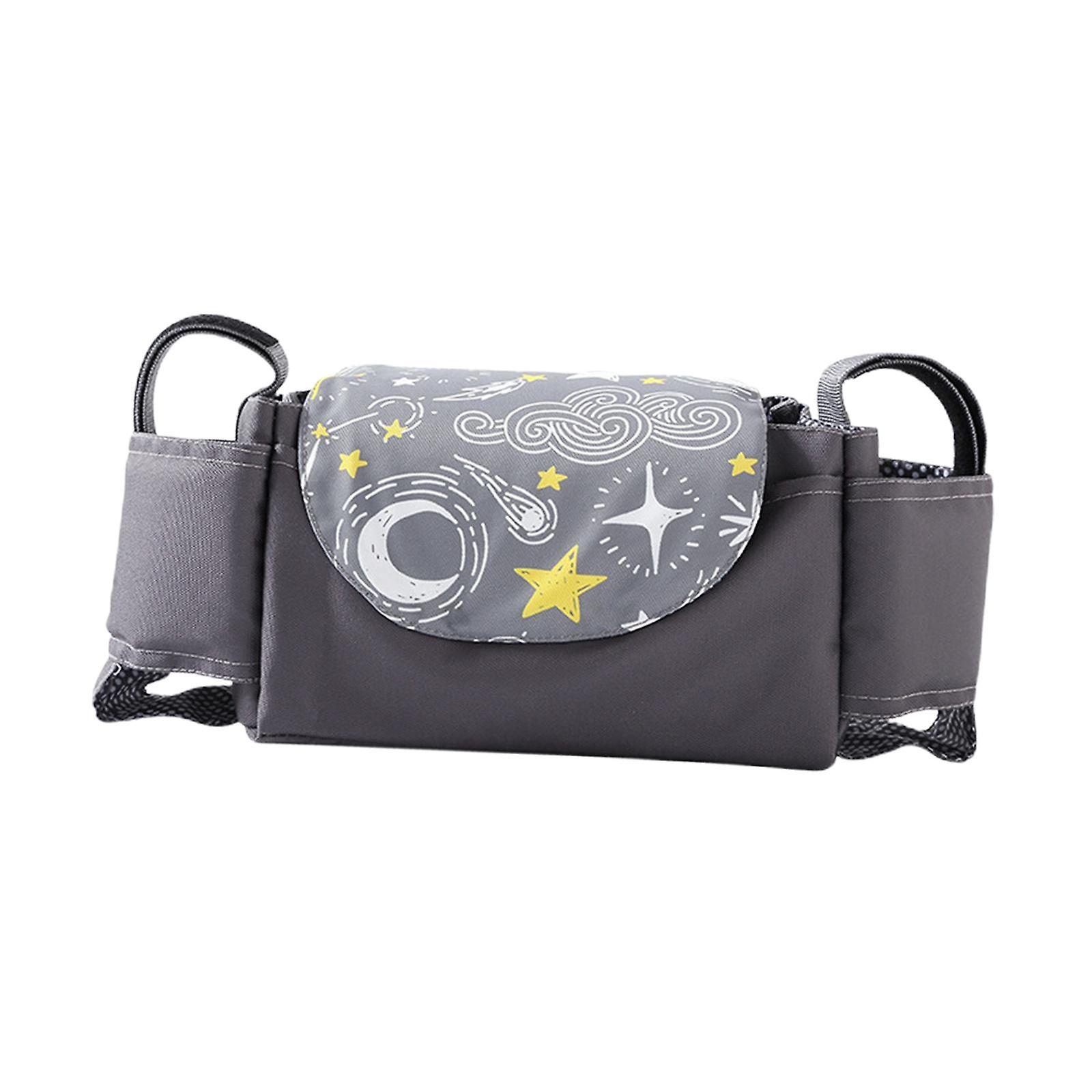 Organiser for Stroller, Pram with Bottle Cup Holder for Stroller dark grey