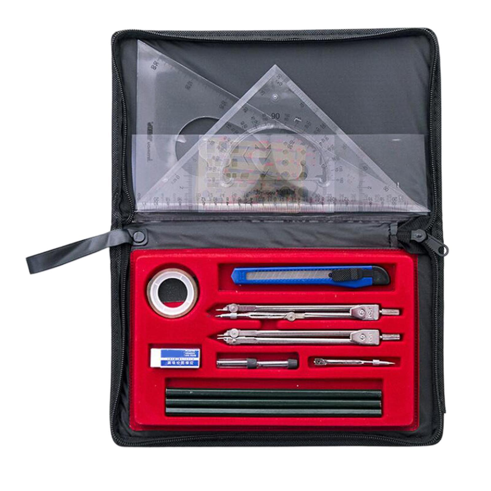 Geometry Math Set Metal Ergonomic Drawing Compass School Tool Circles