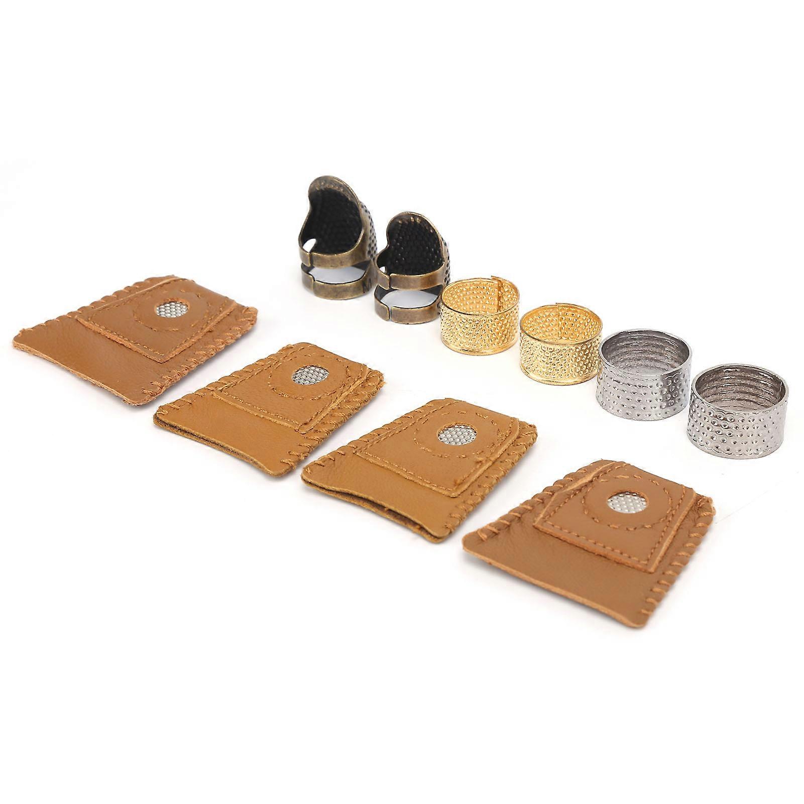 Finger Protector NonSlip Brass Long Nail Thimble with Multiple Models for Daily Sewing