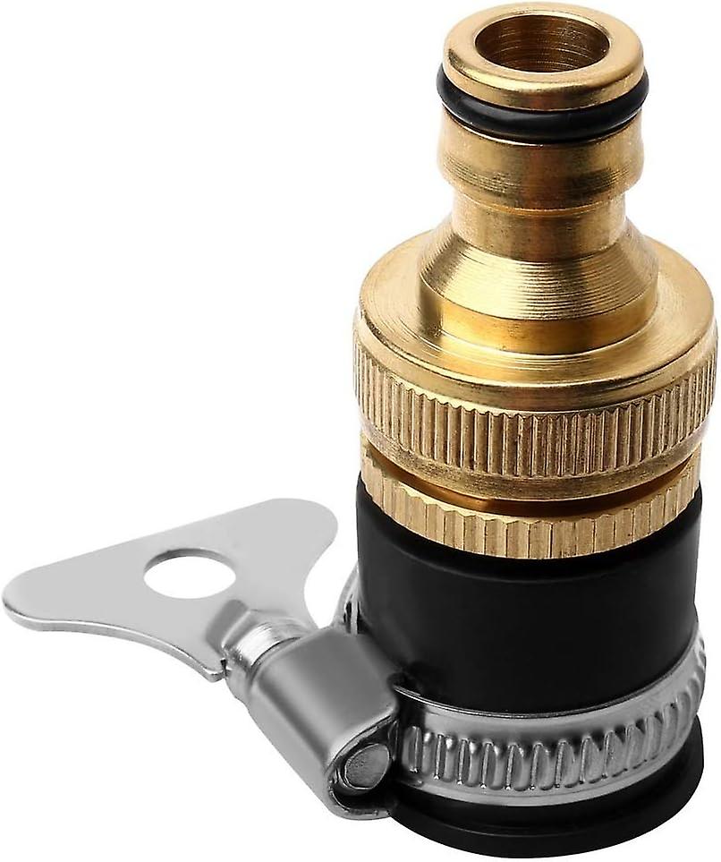 Round Faucet Connector, 1/2'' to 3/4'' Diameter Brass Hose Connectors Universal Garden Hose Faucet Adapter
