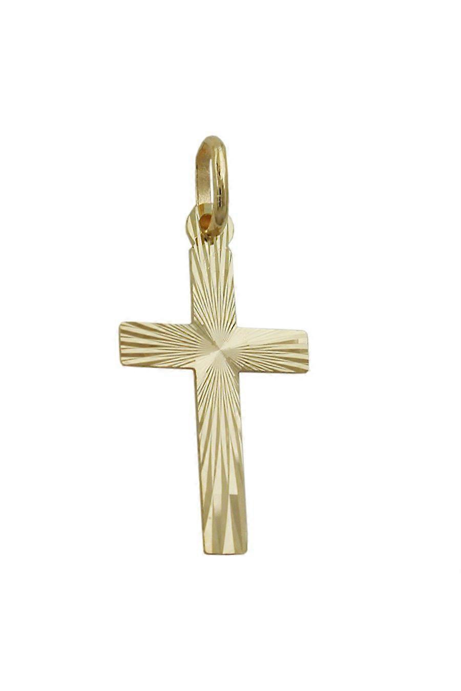 Pendant Cross Diamond Cut 9k Gold - Gl431330