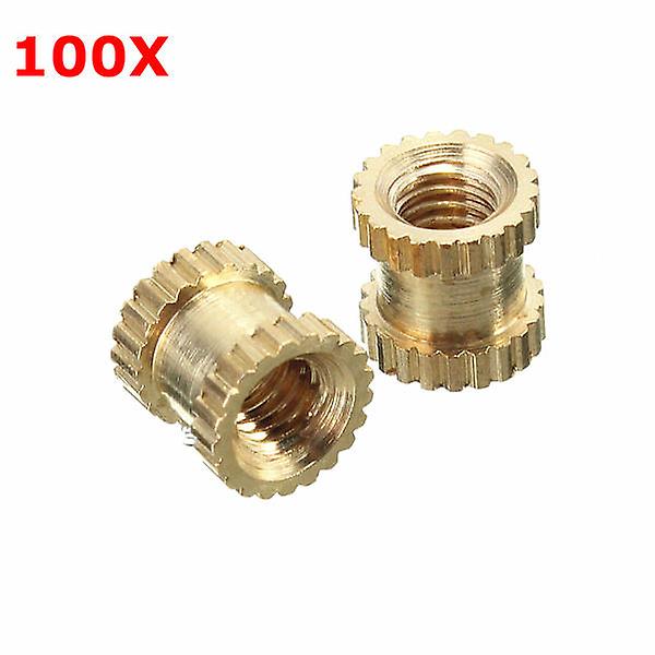 M3bn2 100pcs M3x5x5mm Metric Threaded Brass Knurl Round Insert Nuts