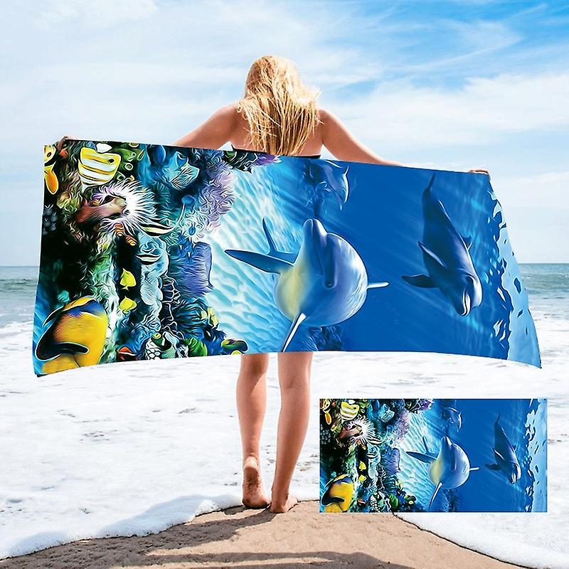 Microfiber Beach Swim Printed Bath Towel 150x75cm