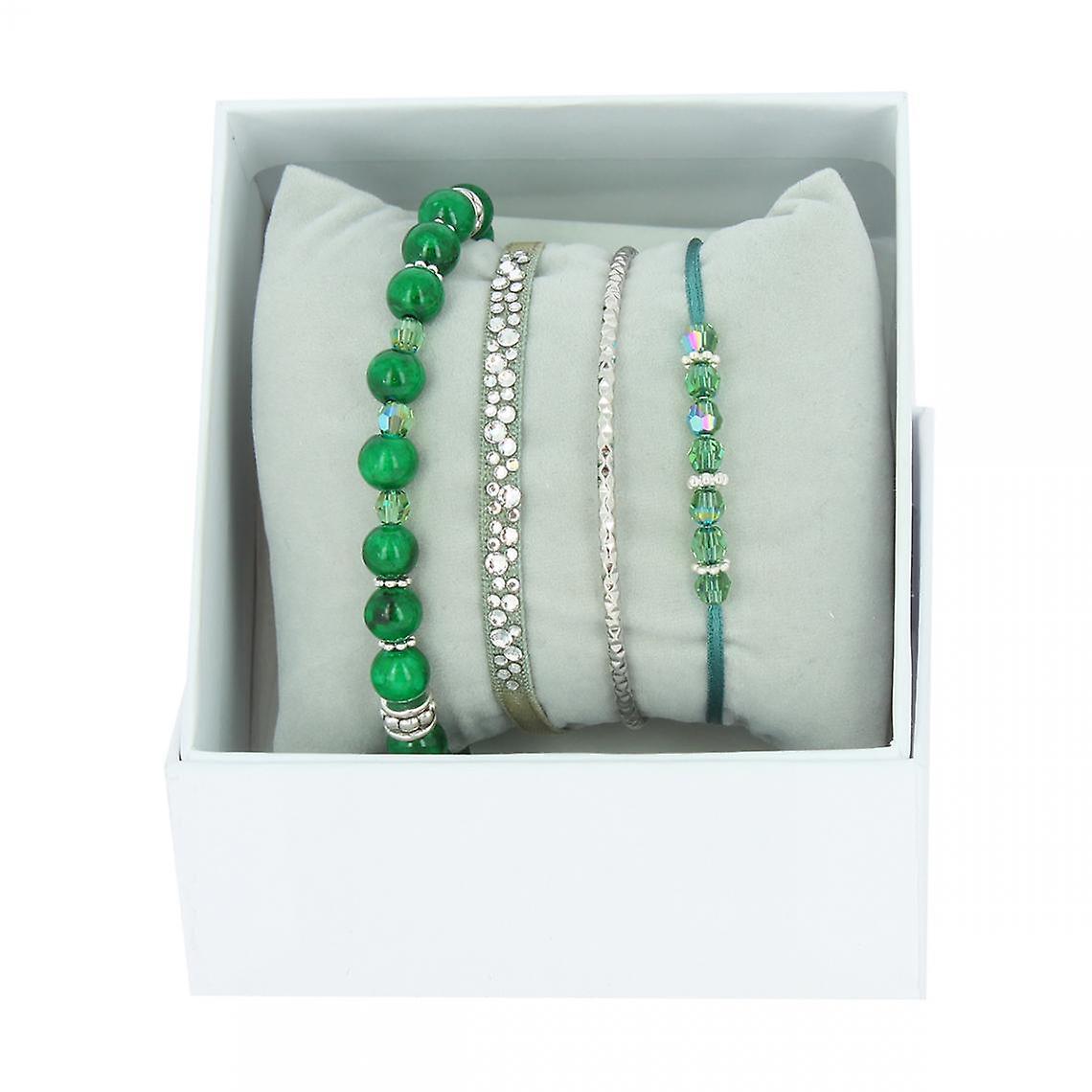 Les Interchangeables A59406-štras box Bobo elegantní modrá šedá